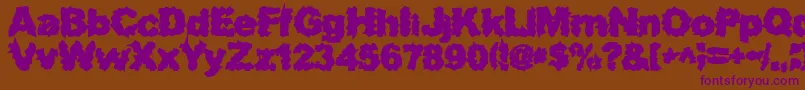 SurfPunxHeavy Font – Purple Fonts on Brown Background