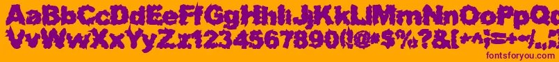 SurfPunxHeavy Font – Purple Fonts on Orange Background
