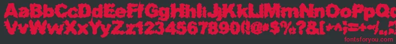 SurfPunxHeavy Font – Red Fonts on Black Background