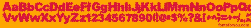 SurfPunxHeavy Font – Red Fonts on Orange Background