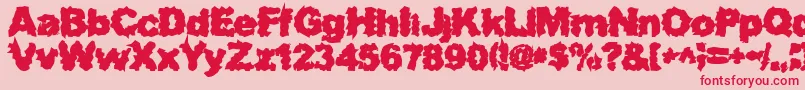 SurfPunxHeavy Font – Red Fonts on Pink Background
