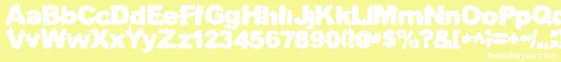 SurfPunxHeavy Font – White Fonts on Yellow Background