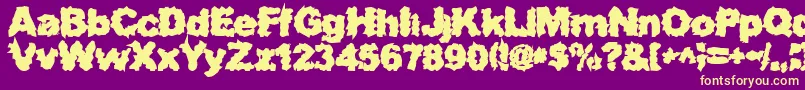 SurfPunxHeavy Font – Yellow Fonts on Purple Background