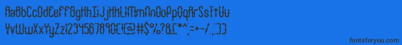 Шрифт Wigsquig – чёрные шрифты на синем фоне