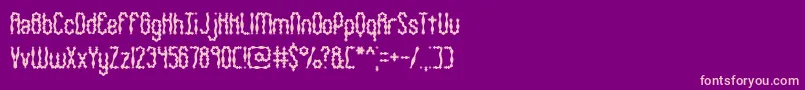 Wigsquig Font – Pink Fonts on Purple Background