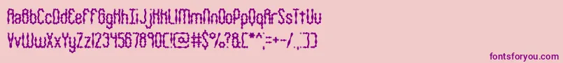 Wigsquig-Schriftart – Violette Schriften auf rosa Hintergrund