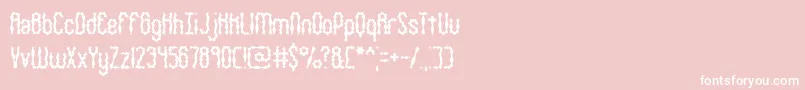 Wigsquig-Schriftart – Weiße Schriften auf rosa Hintergrund