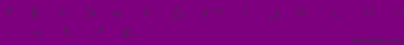 Fonte Totesscript – fontes pretas em um fundo violeta