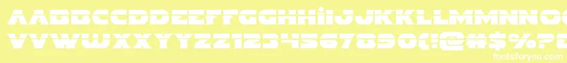 Indigodemonlaser Font – White Fonts on Yellow Background