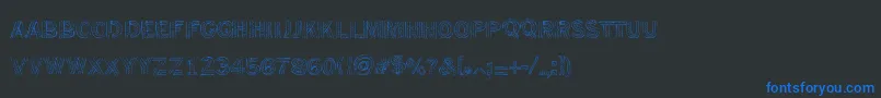 Tacofiesta Font – Blue Fonts on Black Background