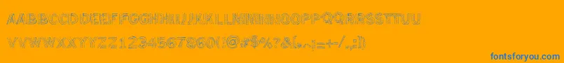 Tacofiesta-Schriftart – Blaue Schriften auf orangefarbenem Hintergrund