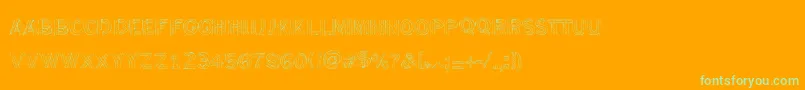 Tacofiesta Font – Green Fonts on Orange Background