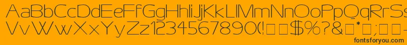 AeroDisplaySsi Font – Black Fonts on Orange Background