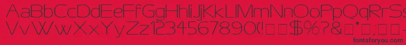 AeroDisplaySsi Font – Black Fonts on Red Background