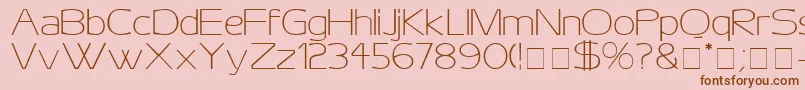 AeroDisplaySsi Font – Brown Fonts on Pink Background