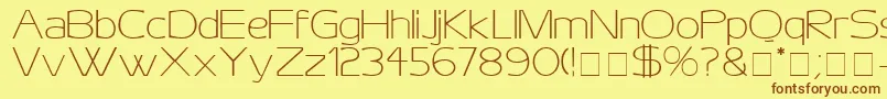 AeroDisplaySsi Font – Brown Fonts on Yellow Background