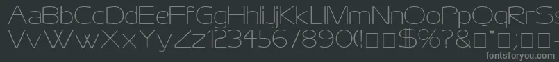 AeroDisplaySsi-fontti – harmaat kirjasimet mustalla taustalla