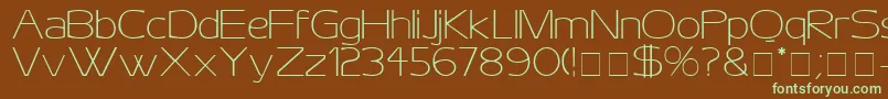 AeroDisplaySsi Font – Green Fonts on Brown Background