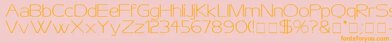 AeroDisplaySsi-Schriftart – Orangefarbene Schriften auf rosa Hintergrund