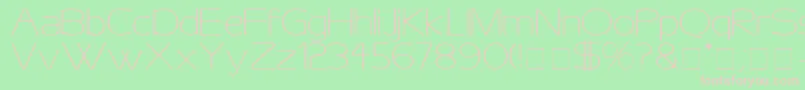 AeroDisplaySsi-fontti – vaaleanpunaiset fontit vihreällä taustalla