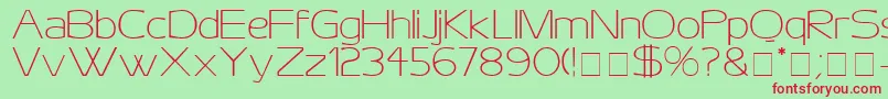 AeroDisplaySsi Font – Red Fonts on Green Background