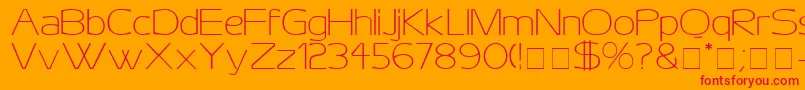 AeroDisplaySsi Font – Red Fonts on Orange Background