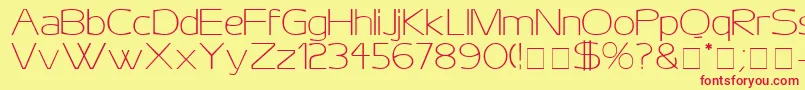 AeroDisplaySsi-fontti – punaiset fontit keltaisella taustalla