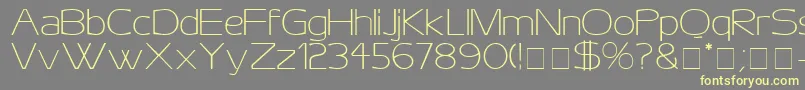 AeroDisplaySsi-fontti – keltaiset fontit harmaalla taustalla