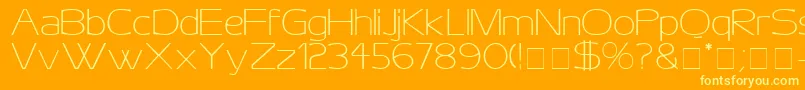 AeroDisplaySsi-Schriftart – Gelbe Schriften auf orangefarbenem Hintergrund