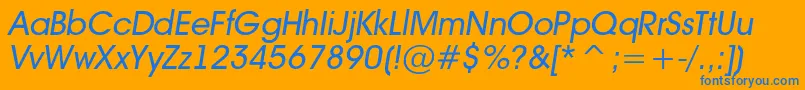 AAvantebsItalic Font – Blue Fonts on Orange Background