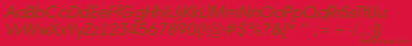 AAvantebsItalic Font – Brown Fonts on Red Background
