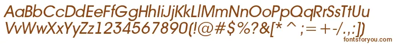 AAvantebsItalic Font – Brown Fonts on White Background