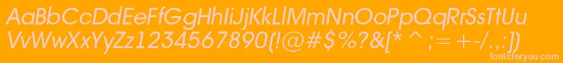 AAvantebsItalic-Schriftart – Rosa Schriften auf orangefarbenem Hintergrund