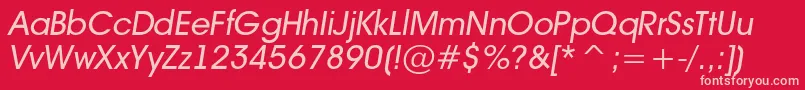 AAvantebsItalic Font – Pink Fonts on Red Background