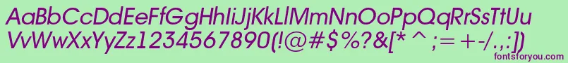 AAvantebsItalic Font – Purple Fonts on Green Background