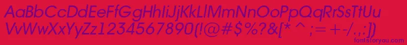 AAvantebsItalic Font – Purple Fonts on Red Background
