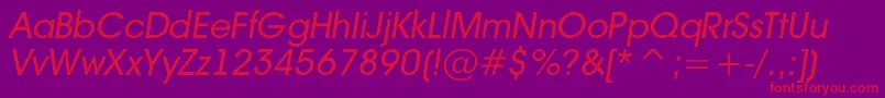 AAvantebsItalic Font – Red Fonts on Purple Background