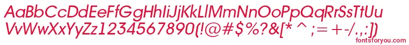 AAvantebsItalic Font – Red Fonts on White Background