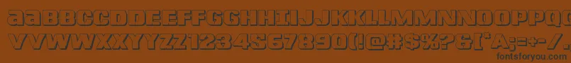 Lefthandluke3D Font – Black Fonts on Brown Background