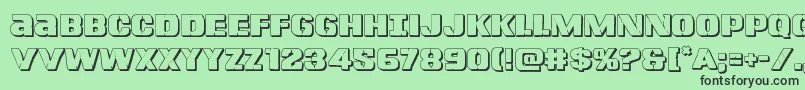 Lefthandluke3D Font – Black Fonts on Green Background