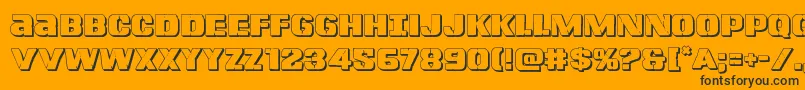 Lefthandluke3D Font – Black Fonts on Orange Background