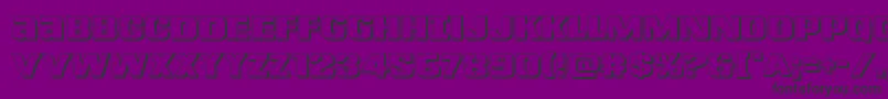 Lefthandluke3D-Schriftart – Schwarze Schriften auf violettem Hintergrund
