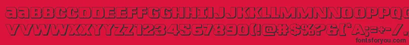 Lefthandluke3D Font – Black Fonts on Red Background