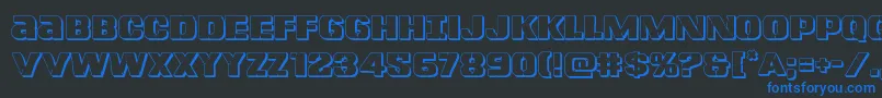 Lefthandluke3D Font – Blue Fonts on Black Background
