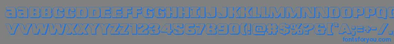 Lefthandluke3D Font – Blue Fonts on Gray Background