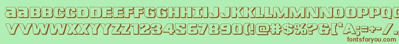 Lefthandluke3D Font – Brown Fonts on Green Background