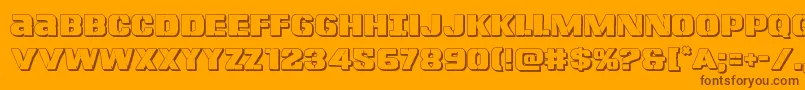 Lefthandluke3D Font – Brown Fonts on Orange Background