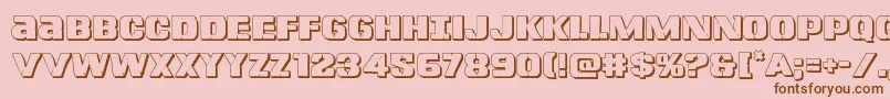 Lefthandluke3D Font – Brown Fonts on Pink Background
