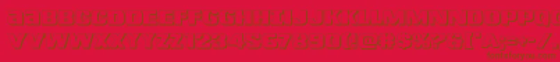 Lefthandluke3D Font – Brown Fonts on Red Background
