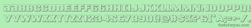 Lefthandluke3D Font – Gray Fonts on Green Background
